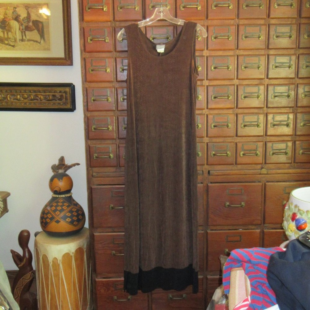 Stretchy Brown Reptile Maxi Dress RABBIT RABBIT